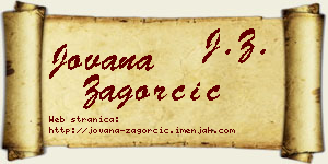 Jovana Zagorčić vizit kartica